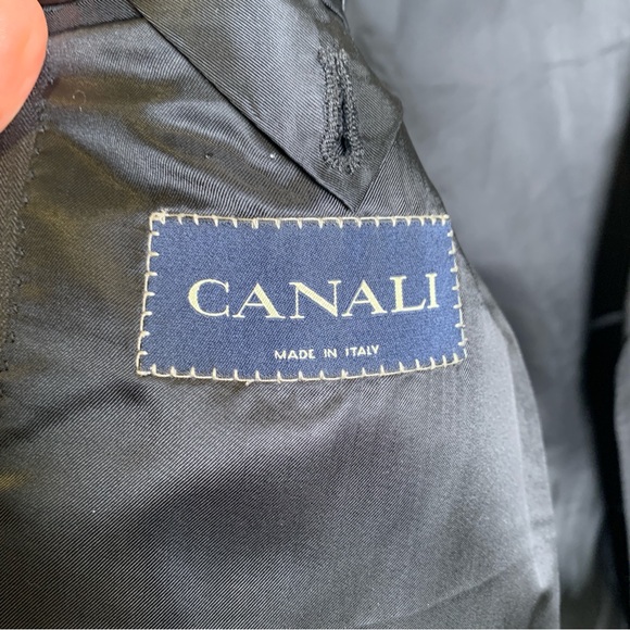 Canali Italian Super 120’s Men’s Navy Blue Overcoat Blazer Jacket Size 3… - Picture 10 of 10